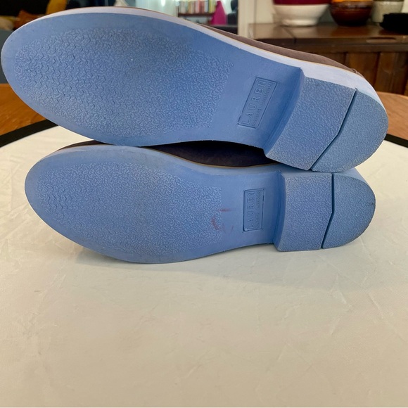 Lauren Ralph Lauren light blue suede Lisette penny loafers.  Size 5.5
